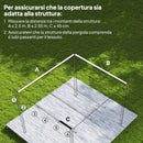 Telo per Pergola 250x255 cm con 10 Fori di Drenaggio in Poliestere  Crema      