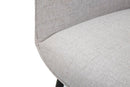 Set 2 Sedie Vicenza 58x85,5x63 cm in Tessuto Grigio/Nero