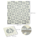 Tappeto Puzzle per Bambini 182,5x182,5 cm in EVA Bianco Grigio