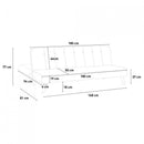 Divano Letto Clic Clac 180x81x77 cm in Tessuto Rosa