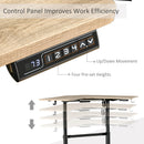Scrivania da Ufficio Angolare 167x107x72-122 cm in Alluminio e MDF Legno
