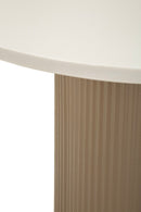 Tavolinetto Frankfurt Marble 46x48x39 cm in Metallo e MDF e Marmo Artificiale Grigio e Bianco      