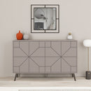 Madia 4 Ante 123x35x77,4 cm in MDF Dune Tortora