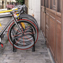 Rastrelliera Porta Biciclette 4 Posti 110x33x27 cm in Acciaio Nero