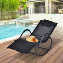 Sedia a Dondolo Pieghevole da Giardino 160x61x79 cm  Mag2 Nero