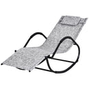 Sedia a Dondolo Pieghevole da Giardino 160x61x79 cm  Mag2 Grigio