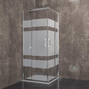 Box Doccia Angolare 80x80 cm in Cristallo Serigrafato 6mm H185 Rizzetti Milan
