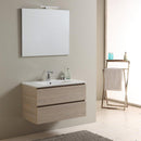 Mobile Bagno Sospeso 120 cm Lavabo 2 Cassetti + LED 30 cm Rizzetti Malib