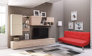 Divano Letto 2 Posti Reclinabile Similpelle Rizzetti Ginger Rosso