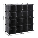 Armadio Guardaroba Modulare 16 Cubi Rizzetti Cube16 Nero