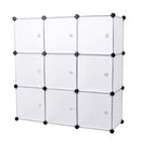 Armadio Guardaroba Modulare 9 Cubi Rizzetti Cube Bianco