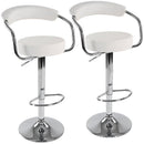 Sgabello Girevole Regolabile in Similpelle Rizzetti High Bianco