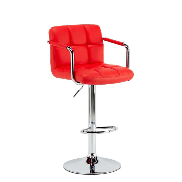 Sgabello Girevole Regolabile con Braccioli in Similpelle Rizzetti Miranda Rosso online