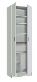 Armadio Multiuso 1 Colonna con Ripiani Rizzetti Concrete Bianco