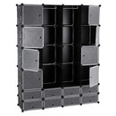 Mobile Modulare Quadrato 8+8+8 Scomparti Nero con Ricamo Rizzetti Mod24br