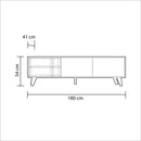 Mobile TV 180x54x41 cm Rizzetti Rapid Rovere Chiaro e Antracite 