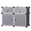 Mobile Modulare 4 Scomparti Rizzetti Madame Nero con Decorazione