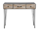 Console Oklahoma 100x38,5x80 cm in Ferro e MDF Marrone e Nero