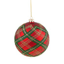 Set 4 Palle di Natale da Appendere Ø 10 cm in Vetro