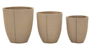 Cachepot da Esterno Perù Tris Ø43x47 cm in Resina Grigio      