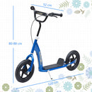 Monopattino per Bambini 5-12 Anni 120x52x80-88 cm Supporta fino a 50 Kg Telaio in Acciaio Blu  
