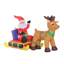 Babbo Natale Gonfiabile con LED per Interni ed Esterni 152x72x122 cm 