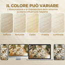 Tavolo Rotondo a Ribalta Pieghevole Ø110x76 cm per 2-6 Persone in Legno e Acciaio Color Legno      