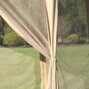 Gazebo da Giardino 405x340x285 cm con Zanzariera Beige