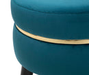 Sgabello Paris Ottanio Gold Ø35x40,5 cm in Pino e Spugna e Metallo e Poliestere      