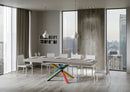 Tavolo Allungabile 180/440x90 cm Volantis Cashmere Gambe Multicolore 4/B      
