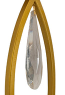 Lampada da Muro Vienna 16x15x50 cm in Ferro e Tessuto Oro e Bianco      