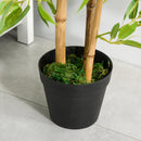 Set 2 Piante Artificiali Bambù H120 cm con Vaso Verde