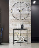 Tavolinetto Maycos 53,3x36,8x58,4 cm in Ferro e Specchio Nero
