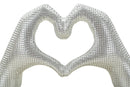 Scultura Lover Silver 25x7,5x13,5 cm in Resina Argento      