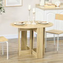 Tavolo Pieghevole Salvaspazio 104x76x73,7 cm 2 Ribalte Rovere  