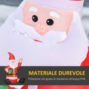 Babbo Natale Gonfiabile H120 cm Luminoso con LED Rosso