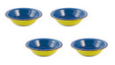 Set 4 Piatti Fondi Ø21,5x5,5 cm in Gres VdE Tivoli 1996 Baita Verde e Blu