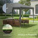 Gazebo da Giardino 3x3 m Pieghevole e Portatile per Feste con Copertura Anti UV Grigio      