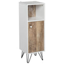 Mobiletto da Bagno 31,5x30x91,5 cm in Legno  Bianco