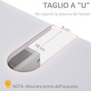 Mobile Sottolavello da Bagno 67x36x52 cm in Legno  Bianco