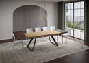 Tavolo Allungabile 200/300x90 cm Tabira Rovere Scortecciato Gambe Antracite      