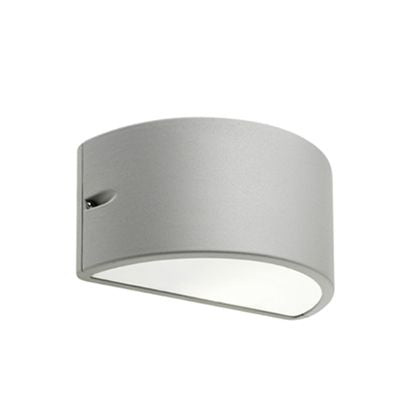 prezzo Lampada Applique Mezza Luna Chiusa Colore Alluminio per Esterno Linea Umbe Sovil