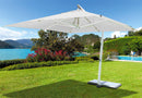 Ombrellone da Giardino Decentrato in Alluminio 3,5x3,5m Vorghini Bianco