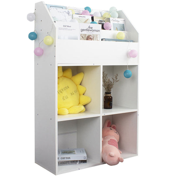 Libreria Cameretta Bambini Legno Scaffale 5 Ripiani Porta Giocattoli Libri Bianco prezzo
