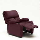 Poltrona Relax Reclinabile Manuale 100x76x94 cmin Microfibra Bordeaux