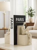 Fermalibri Stons 24x10x20,5 cm in Resina Crema      