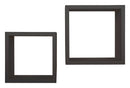Set 2 Mensole Cubo da Parete Quadrato in Fibra di Legno Q-Bis Maxi Nero