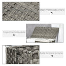 Cesto Portabiancheria 56,5x33x61 cm con Sacca rimovibile Grigio