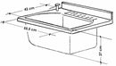 Mobile Lavatoio 60x50x85cm 2 Ante Asse in Legno Montegrappa Marella Bianco con Cesto