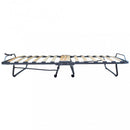 Letto Singolo Brandina Pieghevole  80x190x34 cm con Materasso H10 cm e Doghe in Legno Nero